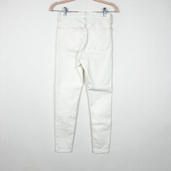 2/$30 Topshop Moto Jamie Jeans High Rise Skinny Cropped Stretch White W26 #9236 - Picture 7 of 12